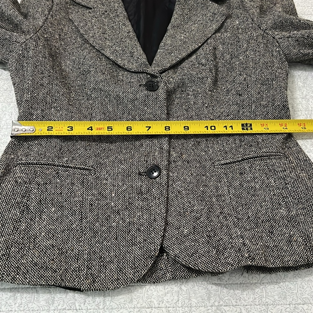 Vintage Trousers Up | Women's Gray Tweed Blazer | Sz 7-8 - Picture 8 of 8